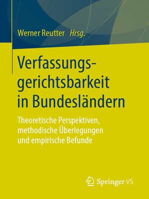 cover image of Verfassungsgerichtsbarkeit in Bundesländern